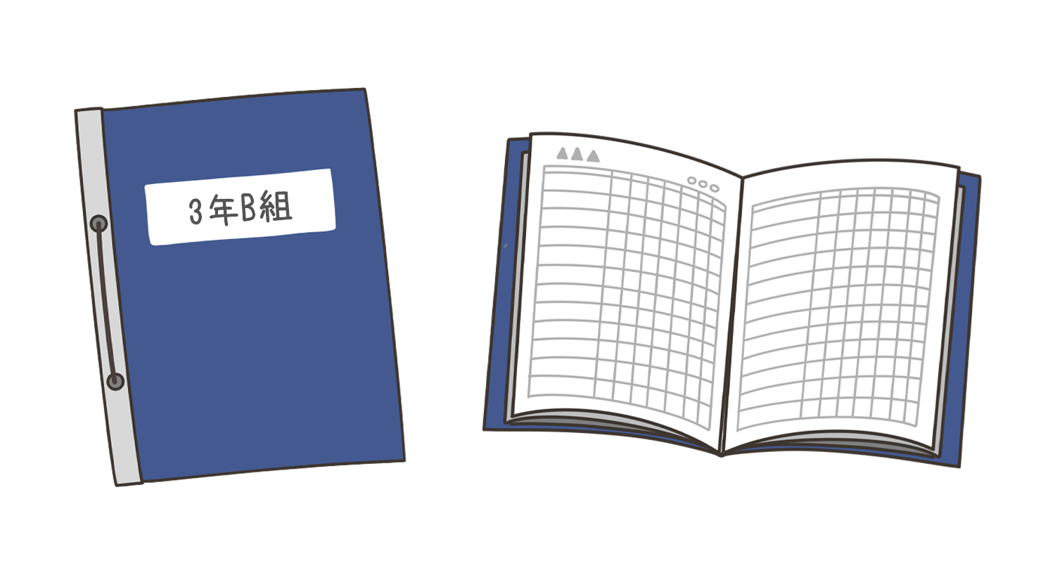 3年A組の出席簿